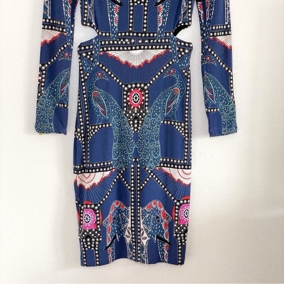 Mara Hoffman Caravan Midnight Side Cutout Long Sleeve Jersey Knit Dress Blue XS - Picture 10 of 16